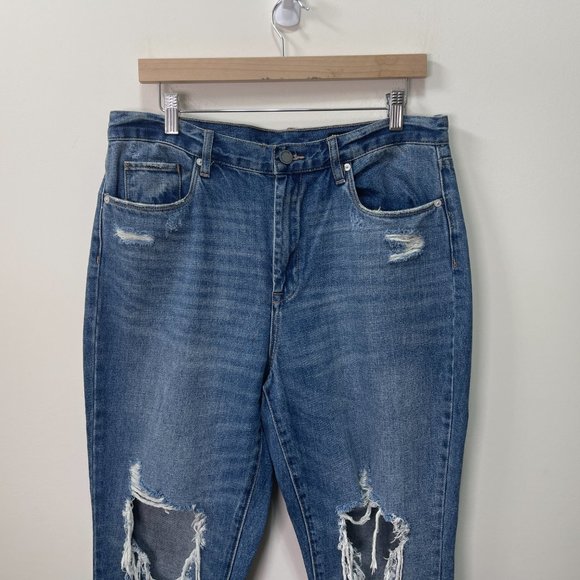 BLANK NYC The Rivington High-Rise Tapered Distressed Jeans sz 31 - Picture 5 of 14